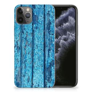 Apple iPhone 11 Pro Bumper Hoesje Wood Blue Free Shipping Purchase