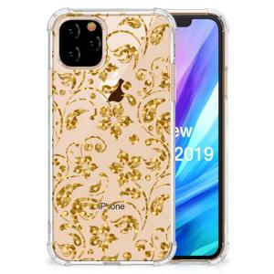 Apple iPhone 11 Pro Case Gouden Bloemen 2025 New Cheap Online
