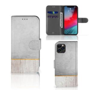 Apple iPhone 11 Pro Book Style Case Wood Concrete Very Cheap Sale Online