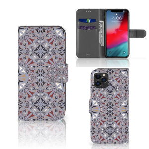 Apple iPhone 11 Pro Bookcase Flower Tiles Cost Cheap Online
