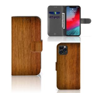 Apple iPhone 11 Pro Book Style Case Donker Hout Outlet Discount Sale