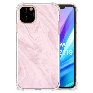 Apple iPhone 11 Pro Anti-Shock Hoesje Marble Pink - Origineel Cadeau Vriendin Outlet 2025 New