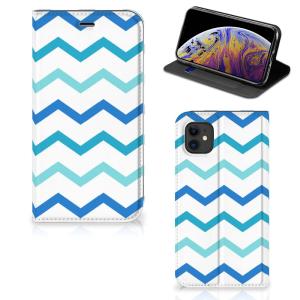 Apple iPhone 11 Hoesje met Magneet Zigzag Blauw Supply Online