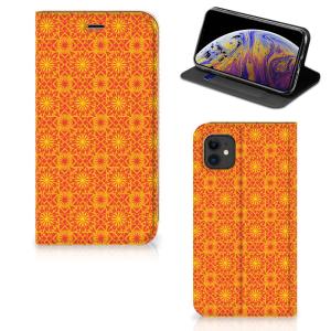 Apple iPhone 11 Hoesje met Magneet Batik Oranje Cheap Sale With Paypal