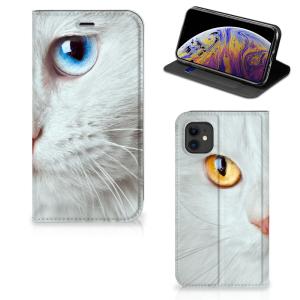Apple iPhone 11 Hoesje maken Witte Kat 2025 New For Sale