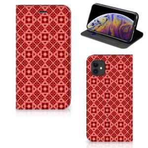 Apple iPhone 11 Hoesje met Magneet Batik Rood Sale Popular