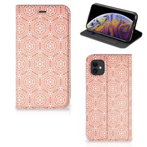 Apple iPhone 11 Hoesje met Magneet Pattern Orange Cheap Sale Big Discount