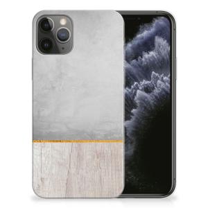 Apple iPhone 11 Pro Bumper Hoesje Wood Concrete Fashionable Cheap Online