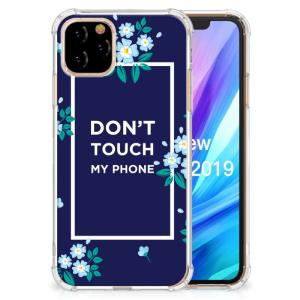 Apple iPhone 11 Pro Anti Shock Case Flowers Blue DTMP Clearance Very Cheap