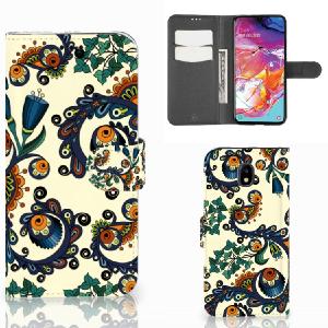 Wallet Case Samsung Galaxy A70 Barok Flower Genuine Sale Online