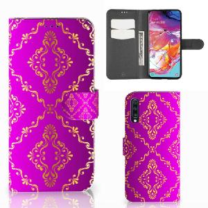 Wallet Case Samsung Galaxy A70 Barok Roze Clearance Clearance