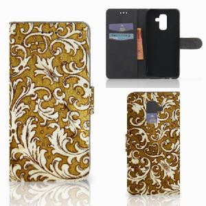 Wallet Case Samsung Galaxy A6 Plus 2018 Barok Goud Free Shipping Best