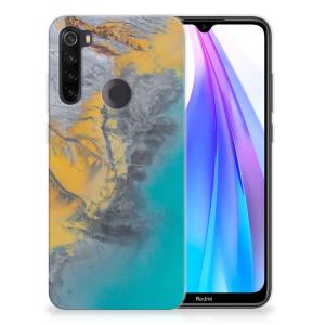 Xiaomi Redmi Note 8T TPU Siliconen Hoesje Marble Blue Gold Cheap Pice Cost