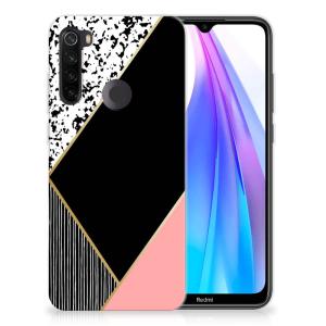 Xiaomi Redmi Note 8T TPU Hoesje Zwart Roze Vormen Online Sale
