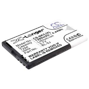 3.7V, Li-ion, 1200mAh, SmartPhone battery fits Nokia, Bl-5j, 5230, 5800, 4.44Wh Discount 2025 Newest