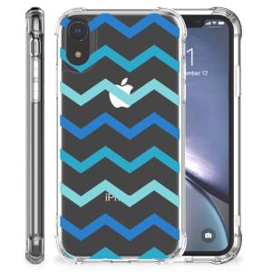 Apple iPhone Xr Doorzichtige Silicone Hoesje Zigzag Blauw Sale 2025 Unisex
