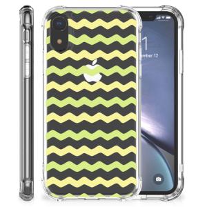 Apple iPhone Xr Doorzichtige Silicone Hoesje Waves Yellow Free Shipping Classic