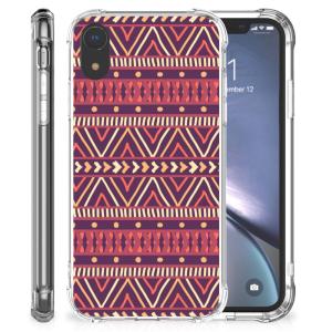 Apple iPhone Xr Doorzichtige Silicone Hoesje Aztec Paars Discount High Quality