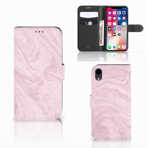 Apple iPhone Xr Bookcase Marble Pink - Origineel Cadeau Vriendin Buy Sale Online