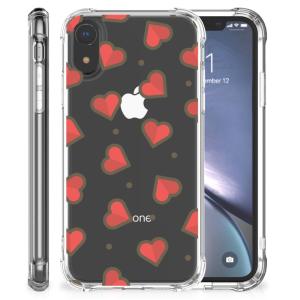 Apple iPhone Xr Doorzichtige Silicone Hoesje Hearts Buy Cheap 2025 Unisex