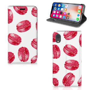 Apple iPhone Xr Flip Style Cover Pink Macarons Cheap Newest