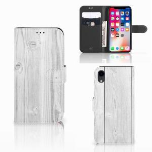 Apple iPhone Xr Book Style Case White Wood Cheap Best Pices