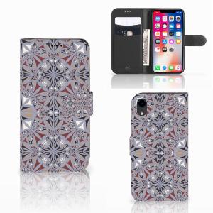 Apple iPhone Xr Bookcase Flower Tiles 2025 New Cheap Pice