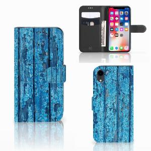 Apple iPhone Xr Book Style Case Wood Blue Outlet Locations Cheap Online