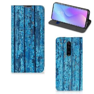 Xiaomi Redmi K20 Pro Book Wallet Case Wood Blue Free Shipping Online