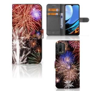 Xiaomi Redmi 9T | Poco M3 Wallet Case met Pasjes Vuurwerk Low Pice Fee Shipping Sale Online