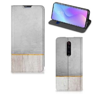 Xiaomi Redmi K20 Pro Book Wallet Case Wood Concrete Outlet For Nice