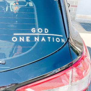 One Nation Under God Vinyl Decal For Nice For Sale