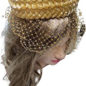 Vintage Ring Hat 50s Yellow Straw Cheap Tumblr