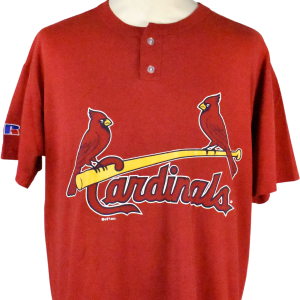 2000 St. Louis Cardinals Henley T-Shirt by Russell Athletic Cheap Very Cheap