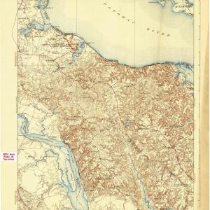 1932 Wakefield, VA - Virginia - USGS Topographic Map High Quality For Sale