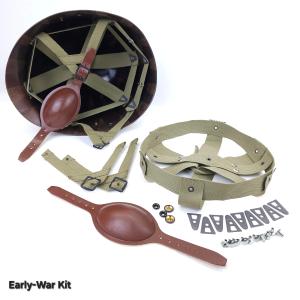 WWII Paratrooper Helmet Liner Kit  Early to Late War - Reproduction Genuine Sale Online