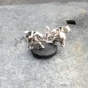 Blue Lily 9mm Silver Elephant Stud Earrings - S379B Cheapest