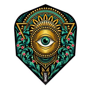 Zen Kensho Standard No6 Dart Flight Small by Shot For Nice For Sale