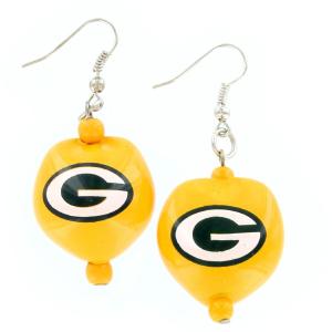 Green Bay Packers Kukui Nut Earrings Latest Sale Online
