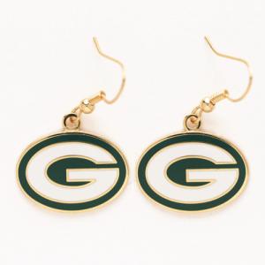 Green Bay Packers Logo Dangle Earrings 100% Guaranteed