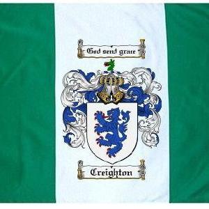 Creighton Coat of Arms Flag / Family Crest Flag Outlet Pay With Paypal