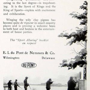 1917 Ad Hunting Clay Pigeon E I du Pont de Nemours Shooting Range YTR1 100% Original
