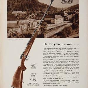 1969 Ad Mauser Model 2000 Rifle Gun Oberndorf Germany - ORIGINAL GUNS Outlet 2025 Newest