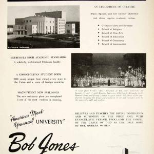 1948 Ad Bob Jones University BJU Greenville South Carolina Private College MAM1 Clearance Low Shipping