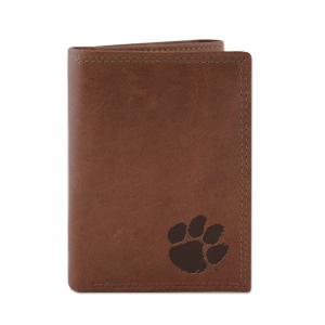 Clemson Embossed Leather Trifold Cheap Sale Inexpensive