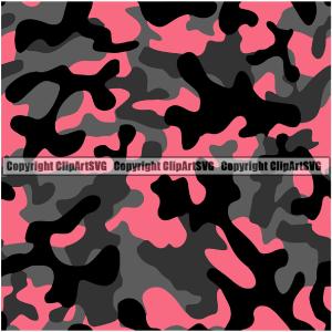 Camo Classic Seamless Pattern Design Fishing Paintball Army War Combat Camping Nature Sports Military Pink Color Vector Clipart SVG Affordable Sale Online