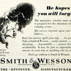 1930 Ad Smith Wesson Revolver Defense Protection Pistol Firearm Weapon Gun YAR2 Outlet Fashion Style