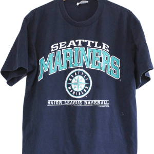00s Navy Blue Seattle Mariners Cotton T-Shirt by CSA Cheap Get Authentic