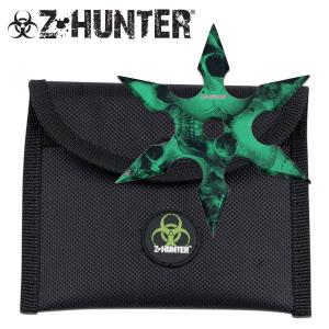 Zombie Throwing Star Undead Z-Hunter Shuriken 6 Points - Green Skulls Sast Cheap Pice