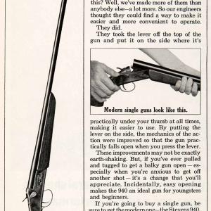 1965 Ad Stevens 940 Savage Single Barrel Shotgun Firearms Hunting Shooting SF2 Visa Payment